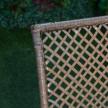 Set Salotto da Giardino Divano 2 Poltrone e Tavolino in Rattan Marrone