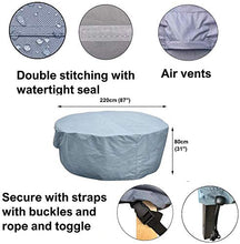 N / A Copre mobili da Giardino, Tavolo da Giardino, coperture Impermeabili, Robusto 420D Oxford Coperto Set Tabella di Patio di mobili da Giardino Rotondo, Diverse Misure,160x90.