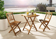 SAM Klappstuhl Sedia da Giardino Pieghevole per Balcone e terrazza, Legno di Acacia, Marrone, Gartenstuhl Blossom