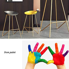 ZINIUKEJI Sedia da Bar Sgabello da Bar con Altezza da Bar, Sedile in PP Industriale e sgabelli da Bar in Ferro Art Set da Pranzo (Nero, Bianco, Grigio, Giallo)