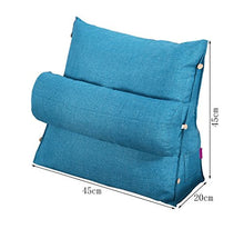 Xufei Cuscino Triangolare Cuscino Schienale Cuscino cervicale Cuscino ergonomico Curl Cuscino per Ufficio Schienale per Schienale (Color : Peacock Blue, Size : 60cm*50cm*20cm)