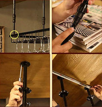 DJSMjbj - Scaffale da appendere in ferro da stiro, decorazione da soffitto, per barre, porta vetro da appendere (dimensioni: 30 x 80 cm)