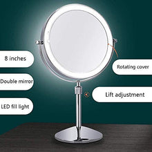 LBWARMB Trucco Specchio con luci Specchio per Il Trucco Illuminato 10x Makeup Illuminato ingrandito da 8 Pollici a 5 Pollici a Batteria a 360 Gradi Rotazione Specchio di vanità