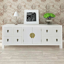 vidaXL Credenza in Stile Asiatico in Legno con 8 Cassetti 2 Ante Mobile Madia