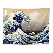 Fgyhty Sea Wave Tapestry Beach Wall Hanging Stile del Giappone Arts Ocean Coperta Poliestere Home Decor