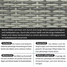 SUFUBAI - Set di mobili da balcone, 4 pezzi, set di mobili da giardino in rattan, sedia in vimini, per cortile, portico, giardino, piscina, balcone
