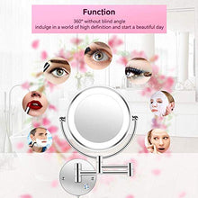 HGXC Specchi da Barba a Parete ingrandenti con luci dimmerabili, Specchio da Bagno con luci e ingrandimento, Spina UK