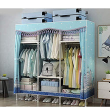 JFFFFWI Armadio Guardaroba Semplice con Struttura in Acciaio 150 * 170 * 45cm (Colore: B)