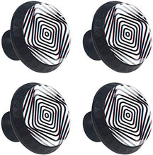 Vertigo Geometrica Pomelli per Porta Set di 4 Pomelli per Mobili Manopole per Cassetti Cucina Armadio Vetro