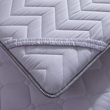 LERDBT Coprimaterassi, Protezioni e Topper Appartamento Home Studio Materasso futon Biancheria da Letto Sleeping Mat Piano Letti qualità dell'hotel (Colore : Bianca, Dimensione : 90x200cm)