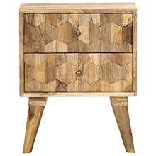 vidaXL Comodino 40x30x50 cm in Legno Massello di Mango