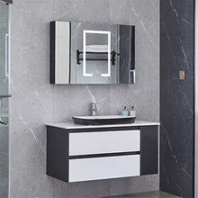 JIAGU Combinazione per Mobile da Bagno Semplice Bagno Specchio per lavabo per lavabo per lavabo (Color : Black, Size : 50x60x48cm)