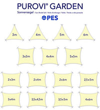 Purovi Vela Parasole Rettangolare | Varie Dimensioni | Schermo UV | in PES Impermeabile | 3,5 x 5 m