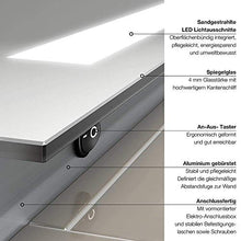 Talos Specchio da bagno LED Horizon, 50 x 70cm