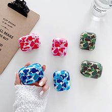 HengJun Custodia per AirPods camouflage Smooth Custodia rigida per PC senza polvere per Airpods 1 2 Custodia protettiva antiurto portatile carina - Rosa