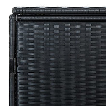 vidaXL Copribidone Doppio per Spazzatura Polyrattan Nero Portabidoni Rifiuti