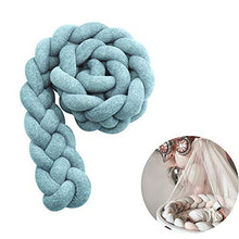 Yagoal Cuscino Annodato paracolpi Treccia Cuscino anticollisione Cuscino Schienale Sedia Cuscino Morbido Cuscini per divani Cuscino sferico 3m,Blue