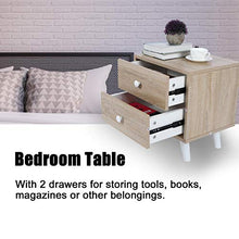 DFGH Camera da Letto da Tavolo, Comodino con 2 Cassetti Particle Board Mini Comodino Home Accessorio Camera da Letto