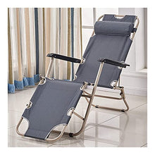 Hyua - Sedia a sdraio pieghevole, da giardino, regolabile, 100 kg, colore: grigio