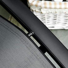 Lettino Prendisole da Giardino 46x171x82 cm in Alluminio e Textilene Grigio