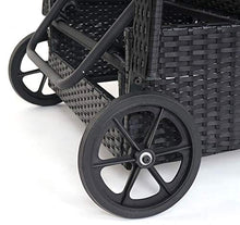 Mendler Lettino Regolabile da Esterno Carrara Alluminio polyrattan Antracite con Cuscino Grigio