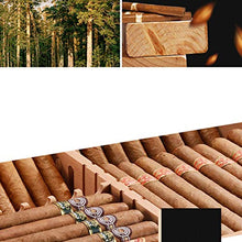 YAeele. Cigar Box, Humidor, Legno di Cedro Legno Solido Cigar Box umidificazione Good Mood, Good Life (Colore: Brown)