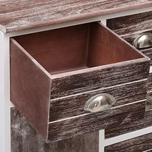 FAMIROSA Credenza con 10 Cassetti Marrone 113x30x79 cm in Legno