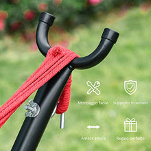 Outsunny Amaca da Giardino Autoportante con Struttura in Acciaio e Cotone Multicolor, Custodia Inclusa