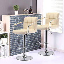 MUPAI New sgabelli Cucina Breakfast Sgabello da Bar Girevole per Computer Sedia Sgabello (Beige, 2)