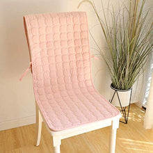 4 PCS Colore solido Sedia da pranzo Cuscini per cuscini da pranzo, cuscinetti a sedile lunghi cuscino da banco da esterno da interno antiscivolo cuscini a dondolo con cestelli rosa 50x140cm (20x55in)