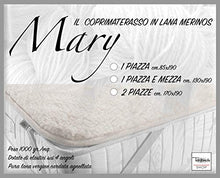 COPRIMATERASSO Mary in Vera Lana Merinos 1000 gr. 1 Piazza e Mezza