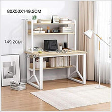 JINPENGRAN Scrivania da scrivania e scaffale per scrivania,80 * 50cm