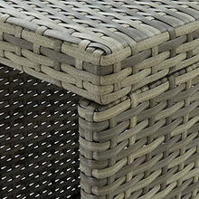 FAMIROSA Tavolo da Bar con Ripiani Grigio 120x60x110 cm in Polyrattan-3477