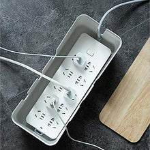Zhongdawei Scatola per cavi grande in plastica ABS e legno, gestire e organizzare i cavi, per casa, ufficio, bianco