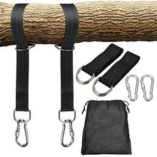 BESTINE - Set di 2 cinghie per appendere alberi con 2 robusti moschettoni in lega di zinco fino a 997,9 kg per campeggio, zaino in spalla, amaca e altalene