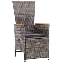 FAMIROSA Set Divani da Giardino 3 pz con Cuscini in Polyrattan Grigio-9365