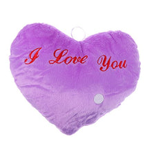 LED Luminosi Cuscino di Peluche Giocattoli Regalo per Bambino - Viola, Cuore
