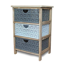 IlGruppone Mobiletto Multiuso per Bagno, Camera da Letto e Ingresso Misura 40x29x58cm con 3 cassetti MOD Miguel