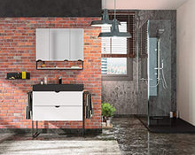 Allibert Mobili da Bagno Set Sottopensile 80 cm Lavandino Armadietto a Specchio Pre-assemblati