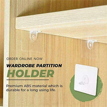 20 Pcs Wardrobe Partition Holder,seamless Nail-free Bracket Magic Hooks Fixing Clapboard Layer,heavy-duty Adhesive Hook Transparent Kit Load-bearing for Kitchen and Bathroom