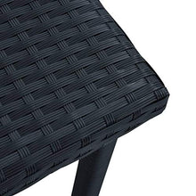 E E-NICES Tavolino da tè per Esterni Nero 40x40x40 cm in Polyrattan