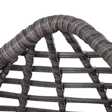 Outsunny Poltrona da Esterno in Rattan con Cuscino Grigio e Beige Forma a Goccia 101x89x156cm