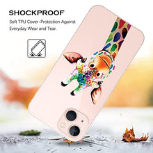 CrazyLemon per iPhone 11 Custodia in Silicone, Custodia in Gel di Silicone TPU Trasparente Morbida Custodia Protettiva in Pelle Ultra Leggera Bumper Antiurto per iPhone 11 - Giraffa Colorata