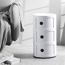 UWY Comodino con 3 cassetti - Comodino per mobili da comodino, comodino per casa, accessori per camera da letto, ufficio, dormitorio universitario, struttura in acciaio, bianco