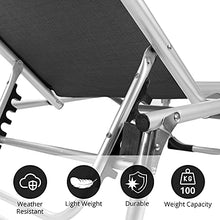 MaxxGarden, lettino prendisole pieghevole da campeggio, sdraio relax in alluminio, 189 x 59 cm, nero
