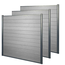 Mendler Frangivento 3X Pannelli Privacy Sarthe WPC Alluminio Premium 560cm Grigio