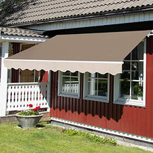 miozzi Tenda da Sole Avvolgibile 3.65x2.5m in Poliestere e Alluminio Beige