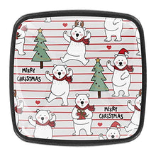 Polar bear wearing red scarf and Christmas tree Pomelli per Porta Set di 4 Pomelli per Mobili Manopole per Cassetti Cucina Armadio Vetro