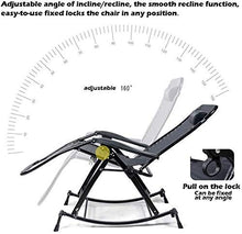FACAZ Sedie da Giardino reclinabili Sedia da Giardino con Poltrona inclinata, Sedia Portatile a gravit脿 Zero, Adatta per Giardini, Patio, Piscine, Supporti 240 kg