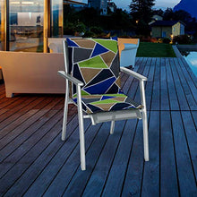 beo, Cuscino per Sedia a Sdraio con Schienale Basso da Giardino, Motivo Geometrico, Dimensioni: 98 x 48 x 6 cm, Multicolore